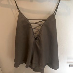 Black criss cross blouse